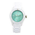 Sports Silicone Analog Wrist Watch- Light Blue Face